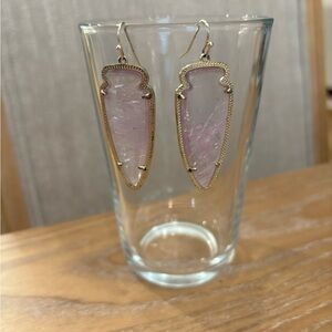 Kendra Scott Skylar Gold and Purple Earrings